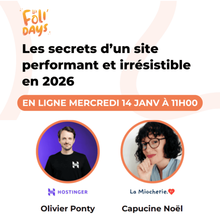 Webinaire gratuit : Je serai speaker aux Foli’days 2026 !